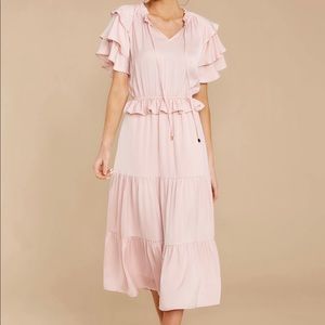 NWOT Red Dress Boutique blush pink midi dress